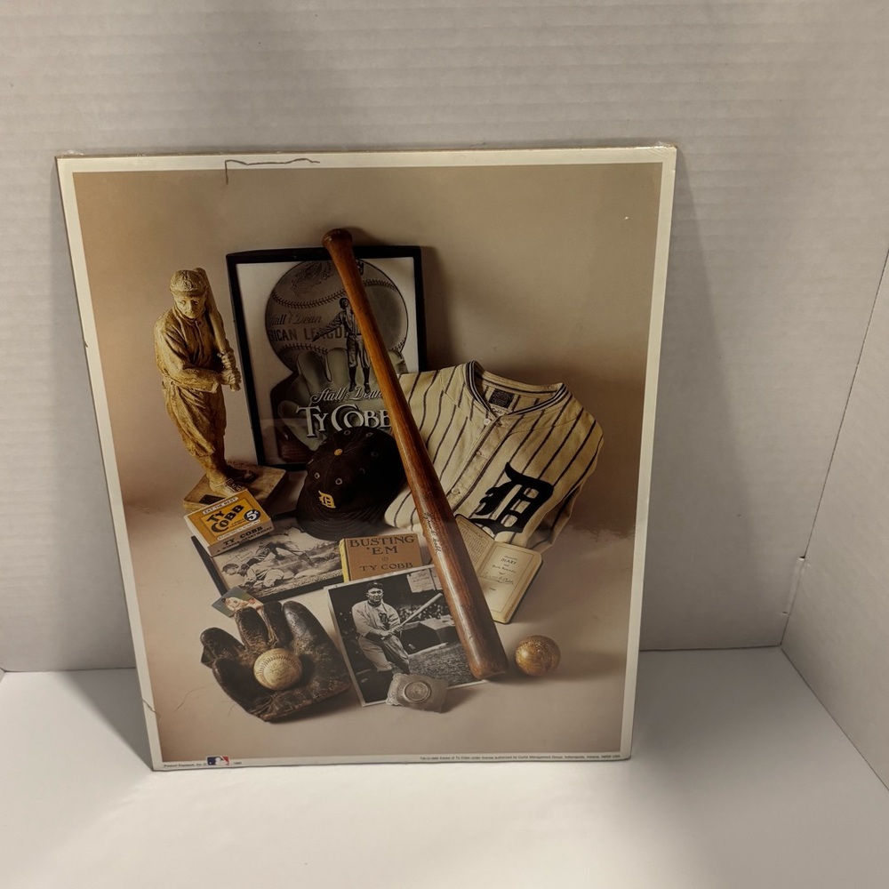 1993 NO.8 Ty Cobb -The Georgia Peach, Detroit Tigers 11”x14”First Edition Print.